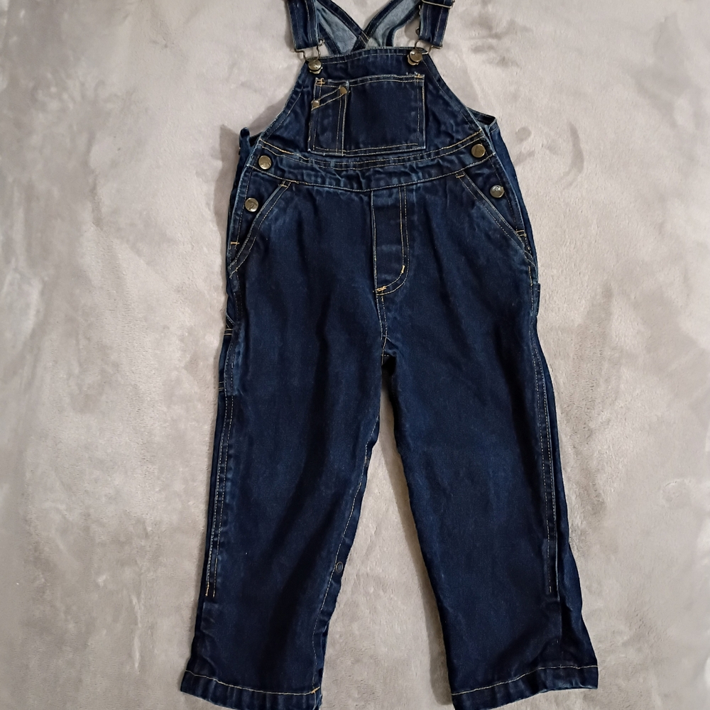 French Toast Carpenter Denim Jeans Overalls 24 Mos